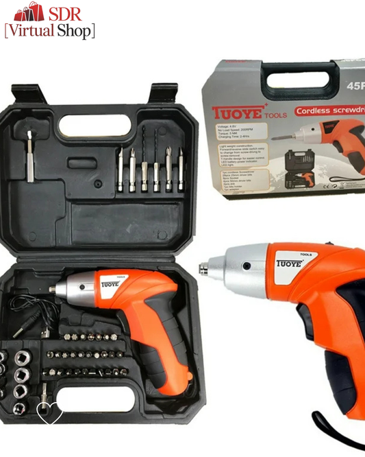 Destornillador eléctrico inalámbrico de 4.8V. Recargable USB-45 Piezas/ Tuoye Tools